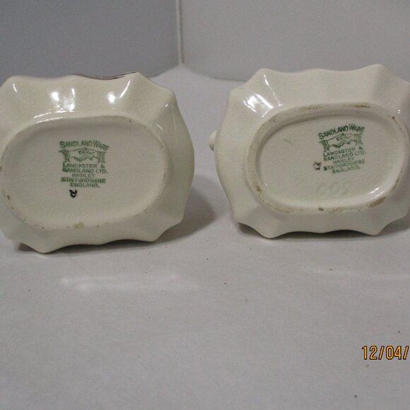 Vintage Staffordshire England Sandland Ware Sugar & Creamer Set MCM Mid-Century - Picture 8 of 12